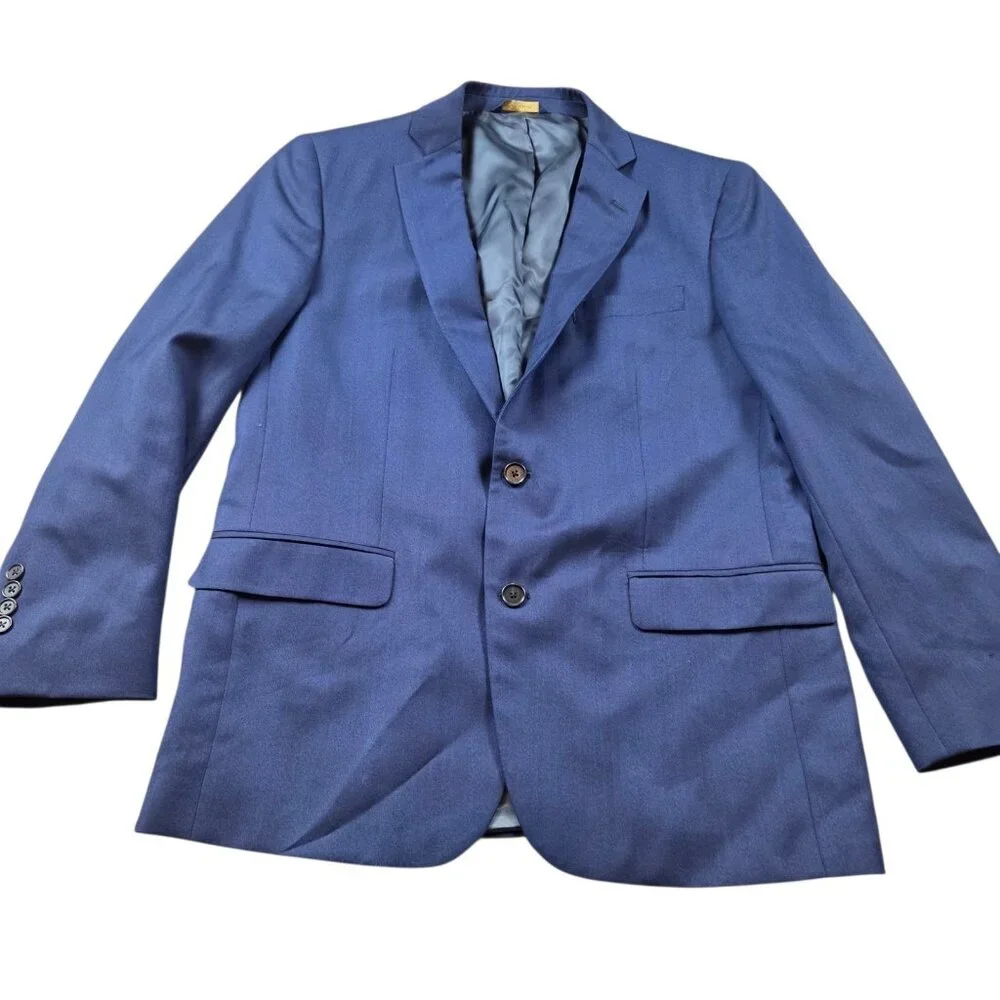 Brooks Brothers Regent Blazer 40S Blue Drago Wool Lined Sport Coat Flaw*